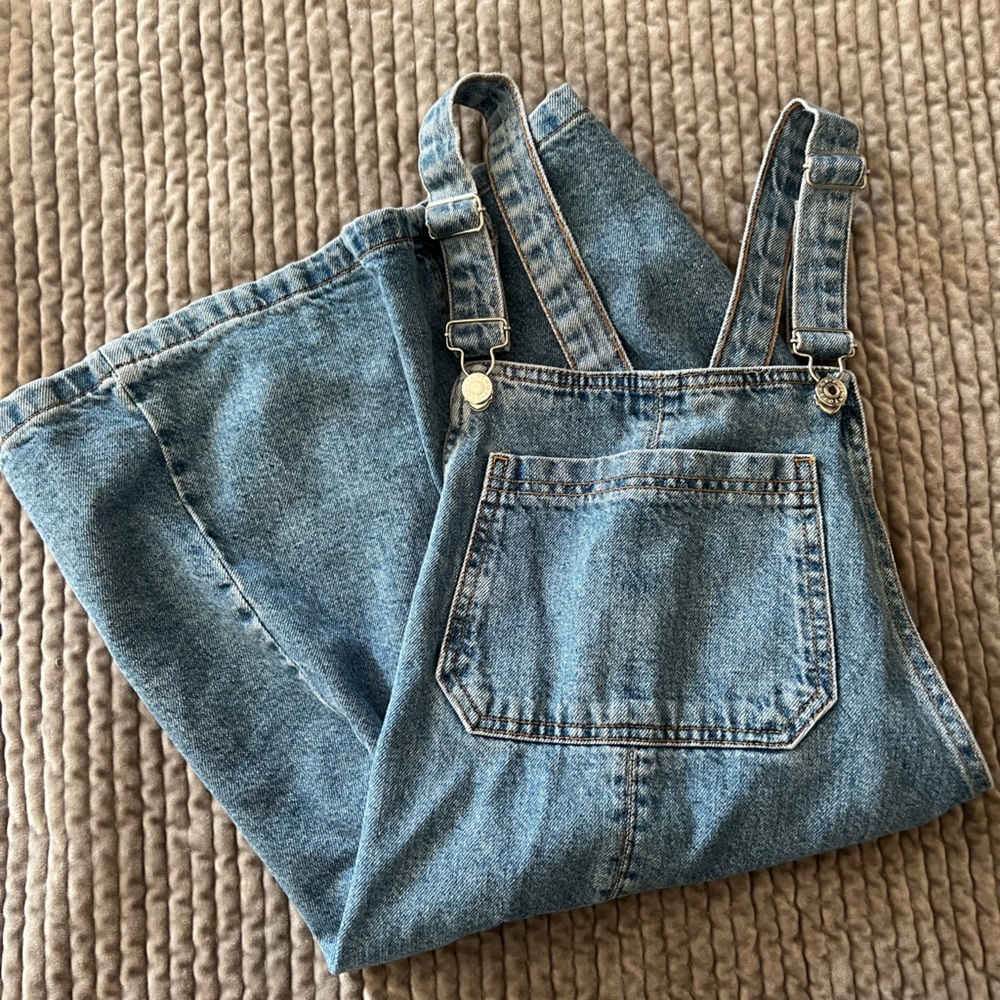 Topshop Overall Jean Mini Dress